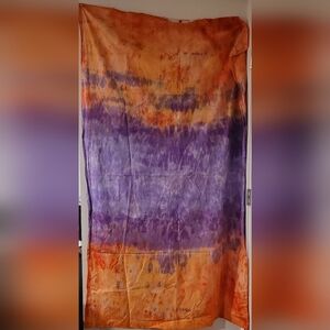 Purple & Orange Tie-Dye Fabric Tapestry